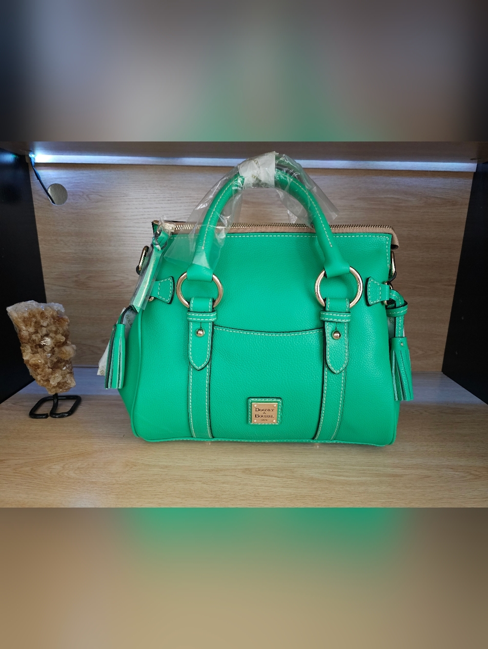 Dooney & Bourke Sorrento 30 With Pocket  Leather Satchel.